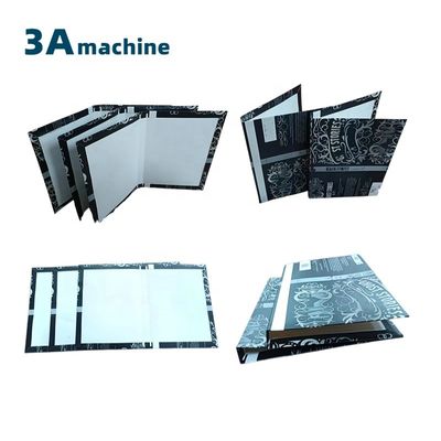 Máquina de dobragem e colagem de caixas controlada por PLC para produção de capas de livros
