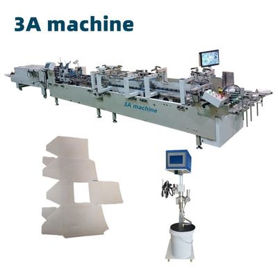 10KW CQT-1100 Gluer de pasta de bloqueio automático para produção de caixas de papelão