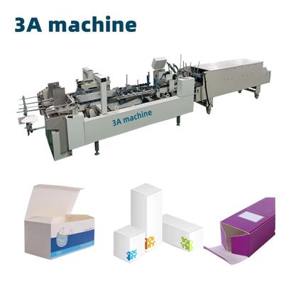 Cartão/caixa corrugada de linha reta Máquina automática de pasta de cola para papel 200g-650g