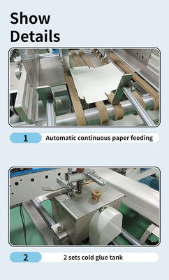 CQT 800 Caixa de cartão/corrugada de linha reta Máquina de colagem de pasta semi-automática