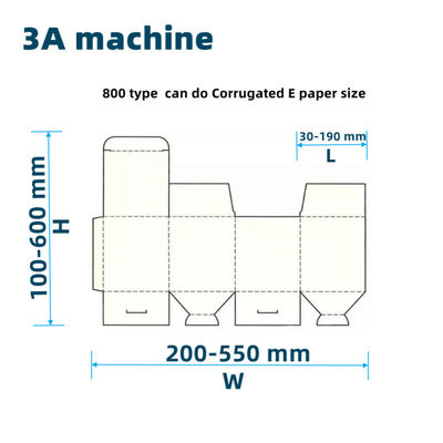 Máquina de colagem de pastas CQT 800A para colagem automática de mini cartões/caixas onduladas