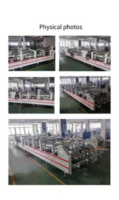 Papel de cartão 200g-650g 6 Corners Folder Gluer Machine para 4 Corner Box Folding