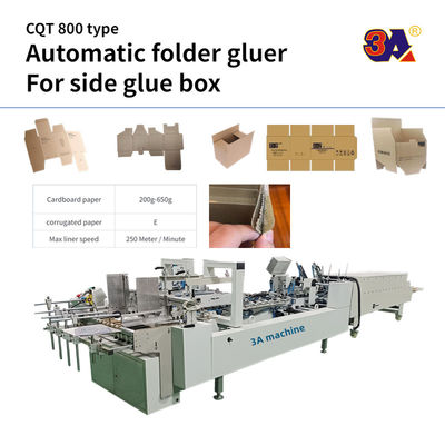 Máquina de colagem automática de pasta controlada por PLC para colagem lateral