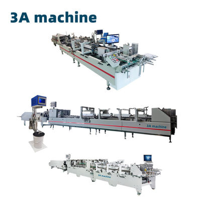 Máquina de colagem de pasta para cartão corrugado Caixa de cartão 4.5kw Componentes do núcleo do PLC