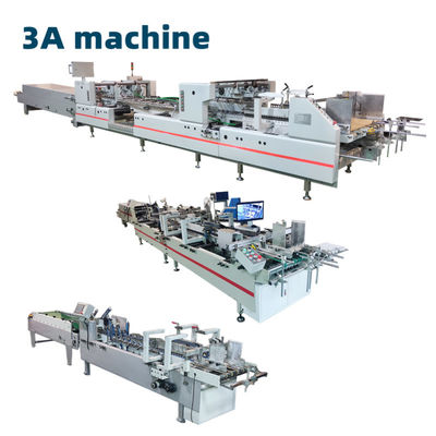 Máquina de colagem de pasta automática de papel de alimentação para caixa de cartão ondulado